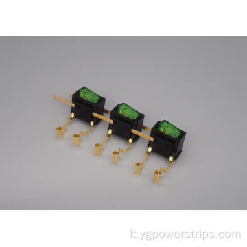 Switch integrale multi-gang 3H neon/neon/LED